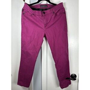 Rock & Republic Jeans Women Cropped Magenta Skinny Size 14